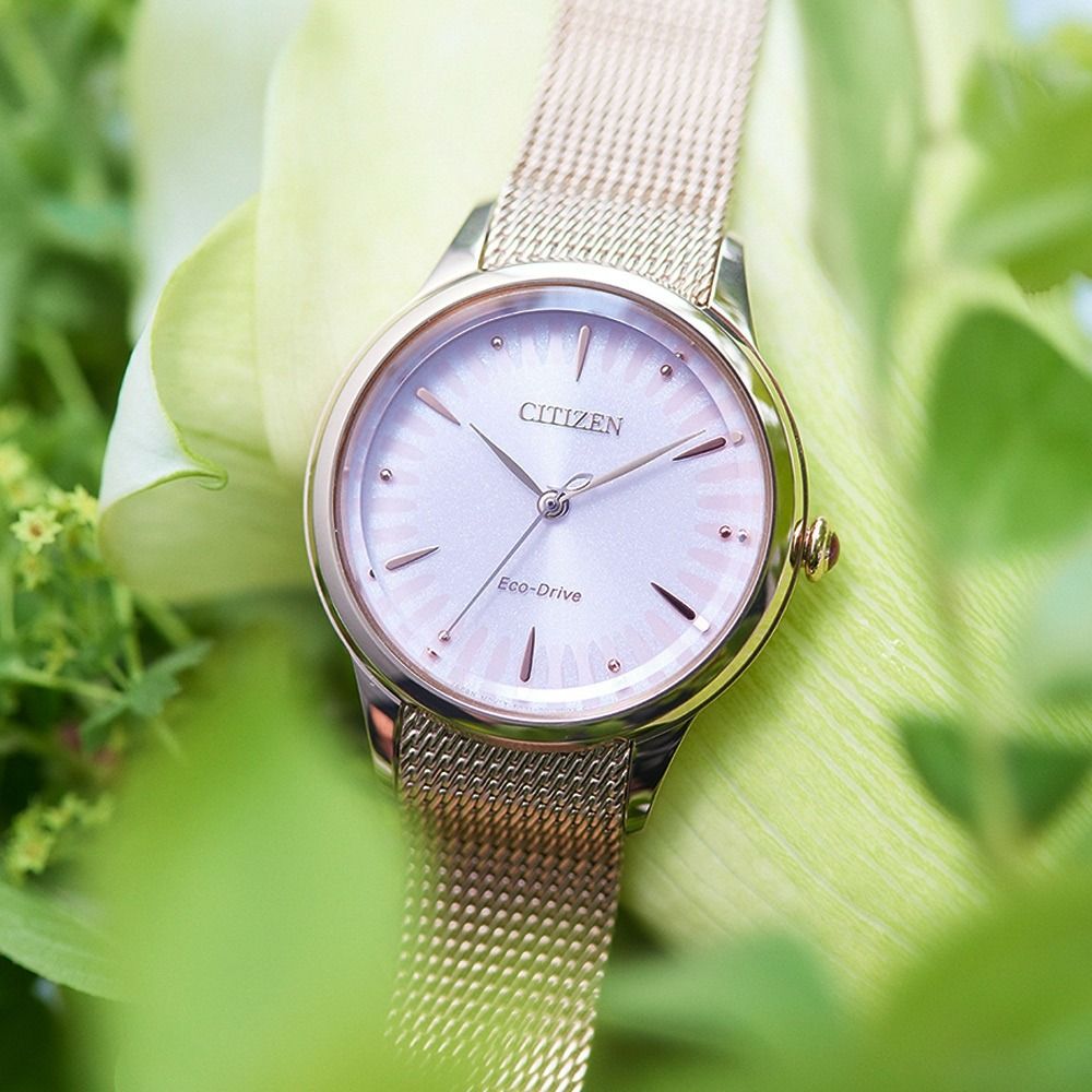 Citizen EM0818 82X Eco Drive Rose Gold Plating Mesh Band Ladies Dress Watch EM0818 EM0818 82 Women s Fashion Watches Accessories Watches on Carousell