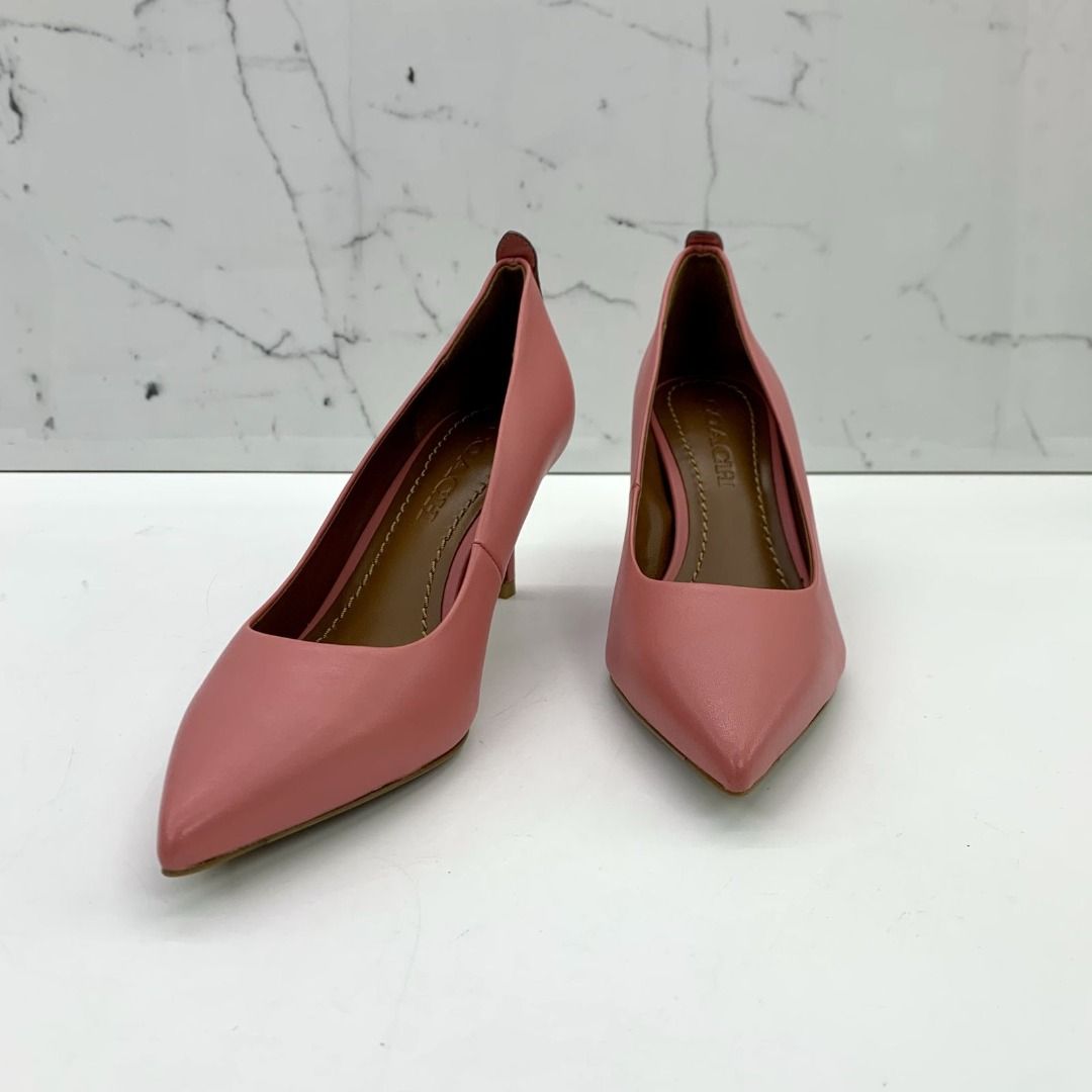 Bright coral heels sale