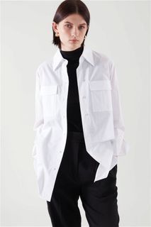 COS regular fit utility shirt (white)