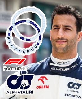 Formula 1 F1 Alpha Tauri Daniel Ricciardo Beaded Bracelet