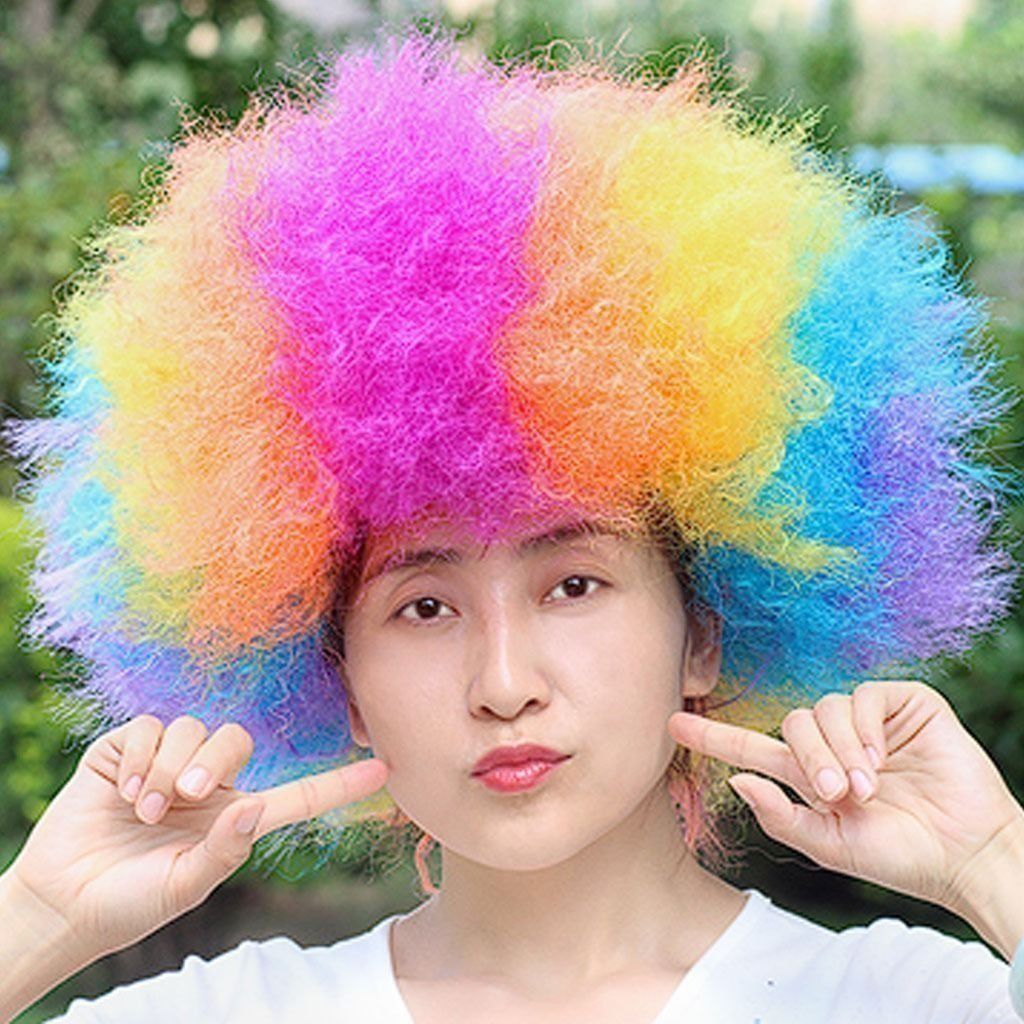 FREE DELIVERY Clown Afro Wig