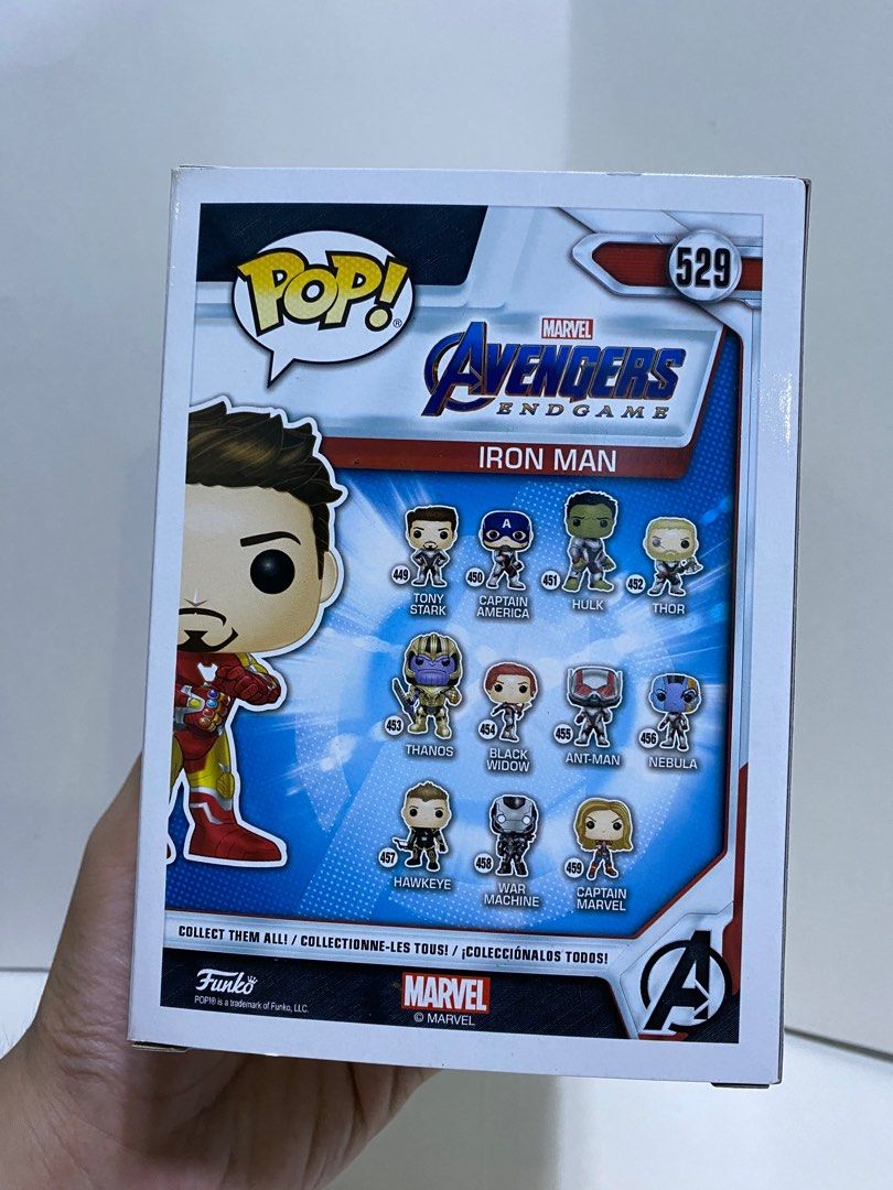 Funko POP! Avengers Endgame Iron Man 529 Shared Exclusive (Category: Figurines & Statues) located in Manila. Submitted by arvinchris (Listing ID 1295768144, Image 3). Description: NOOB 10/10 Comes with used BOSS protector Will include box protector upon shipping Payment first basis Delivery fee co buyer.