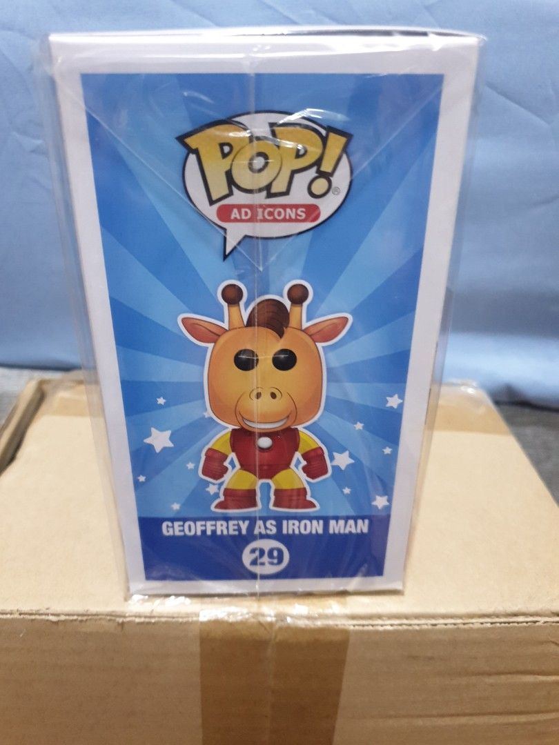 Geoffrey as iron man funko pop new arrivals