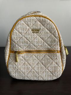 Guess Tweed Small Backpack (Yellow)