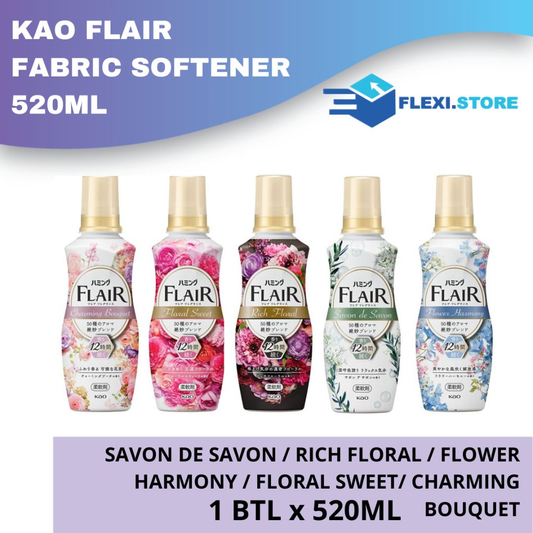 Kao Flair Fragrance Fabric Softener 520ml, Furniture & Home Living,  Cleaning & Homecare Supplies, Detergents on Carousell
