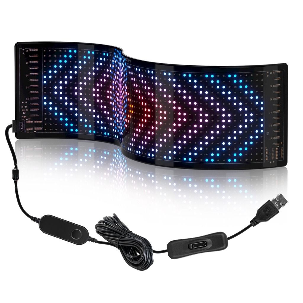 LED Matrix Pixel Panel Bluetooth APP USB 5V Flexible Addressable RGB ...
