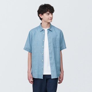 Muji Linen Short Sleeve Shirt