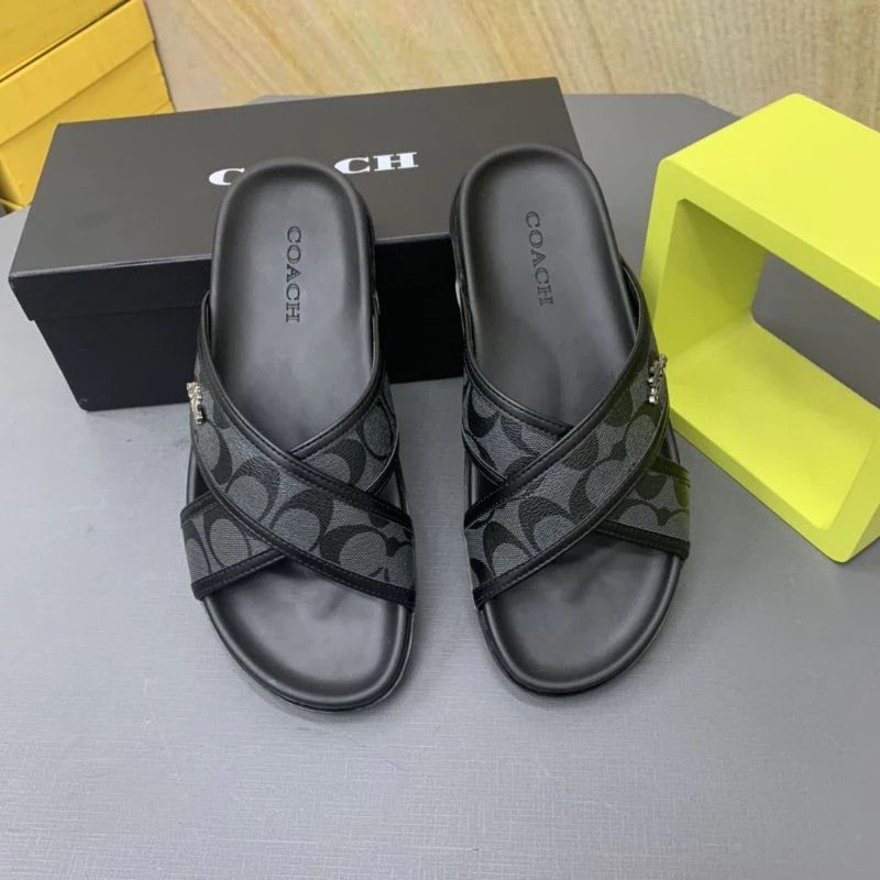 Coach slippers men hot sale