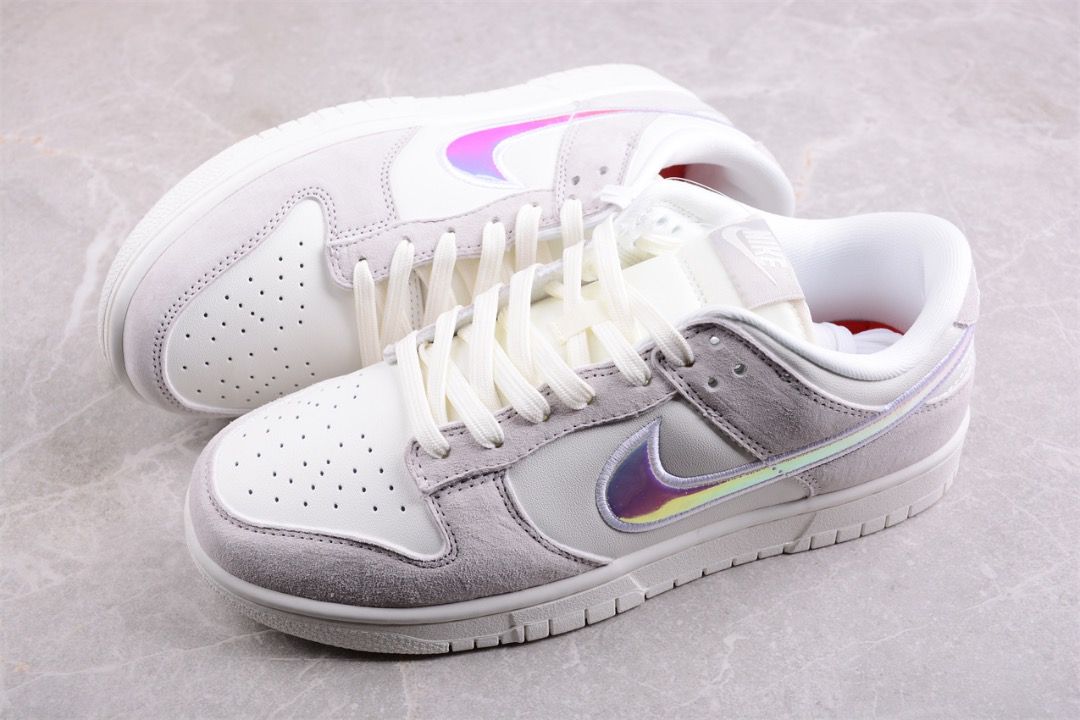 Nike Dunk Low Sail Iridescent Swoosh shoes Euro Women's
