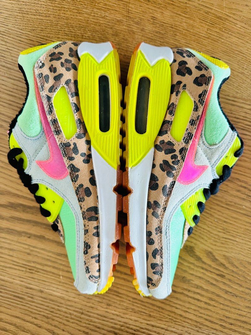 NIKE Air Max 90 LX Denim Leopard Print sneakers CW3499 300 Women s Fashion Footwear Sneakers on Carousell