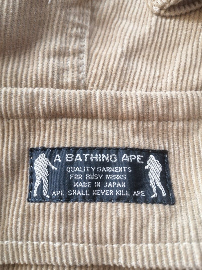 OG BAPE CORD CARGO PANTS (Category: Jeans) located in Agoo. Submitted by omaethrift (Listing ID 1295796735, Image 3). Description: Good condition Needwash lang po #OGbape#vintageabathingape#vintagecrewneck.