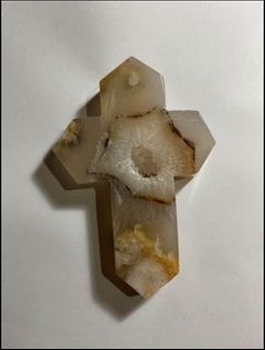 ***ON SALE*** Natural Agate Stone Quartz Crucifix