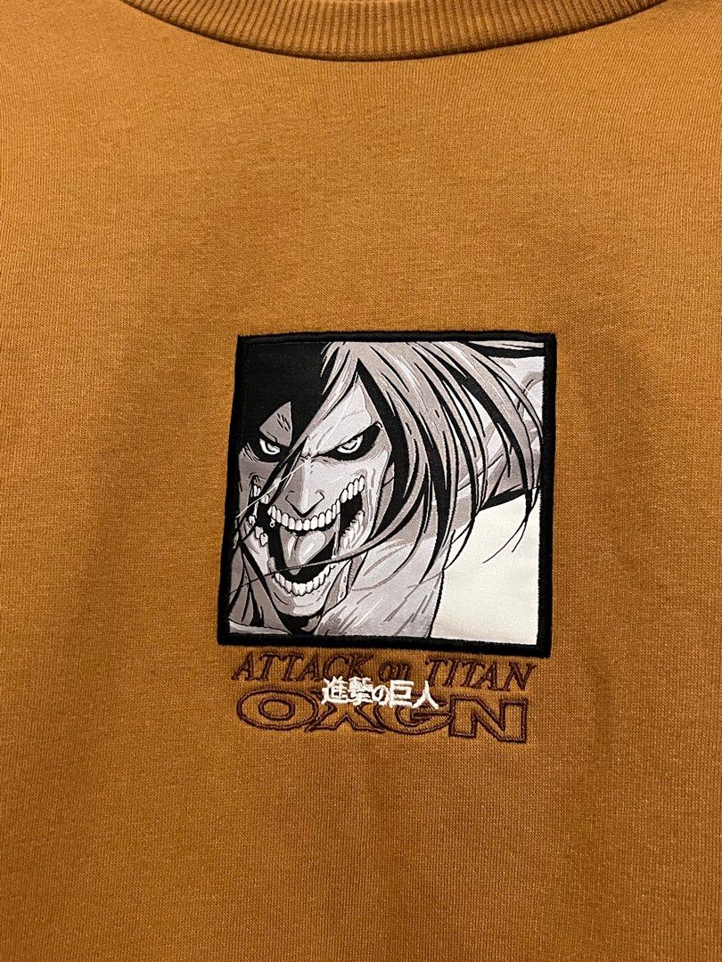 OXGN X Attack On Titan mustard sweater men pullover (Category: Coats, Jackets and Outerwear) located in Las Pinas. Submitted by achee.mnl (Listing ID 1295748111, Image 2). Description: .