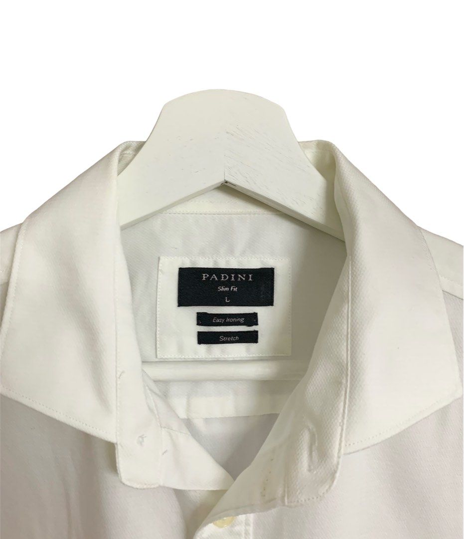 Padini Stretch Slim Fit White Buttoned Shirt (Easy Ironing), Men's Fashion,  Tops \u0026 Sets, Formal Shirts on Carousell