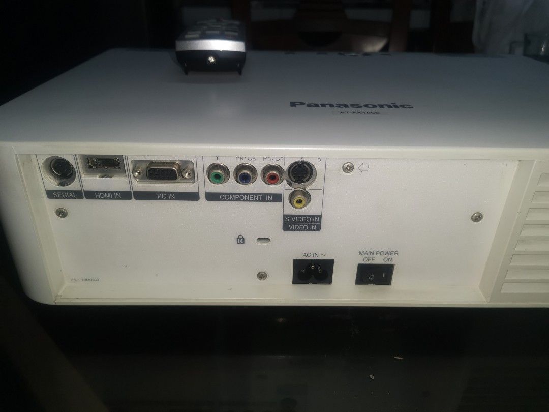 Panasonic PT-AX100E Home Theatre Projector (Category: Projectors) located in Manila. Submitted by butchpacheco2014 (Listing ID 1295726487, Image 2). Description: Up for sale is a well taken care of Panasonic HT Projector. It was installed in an air conditioned room hence ( just recently removed) not subjected to heat and dust. This one is built for Home Theater set up with a decent brightness of 2000 rated ANSI lumens. It can project from 40 to 2