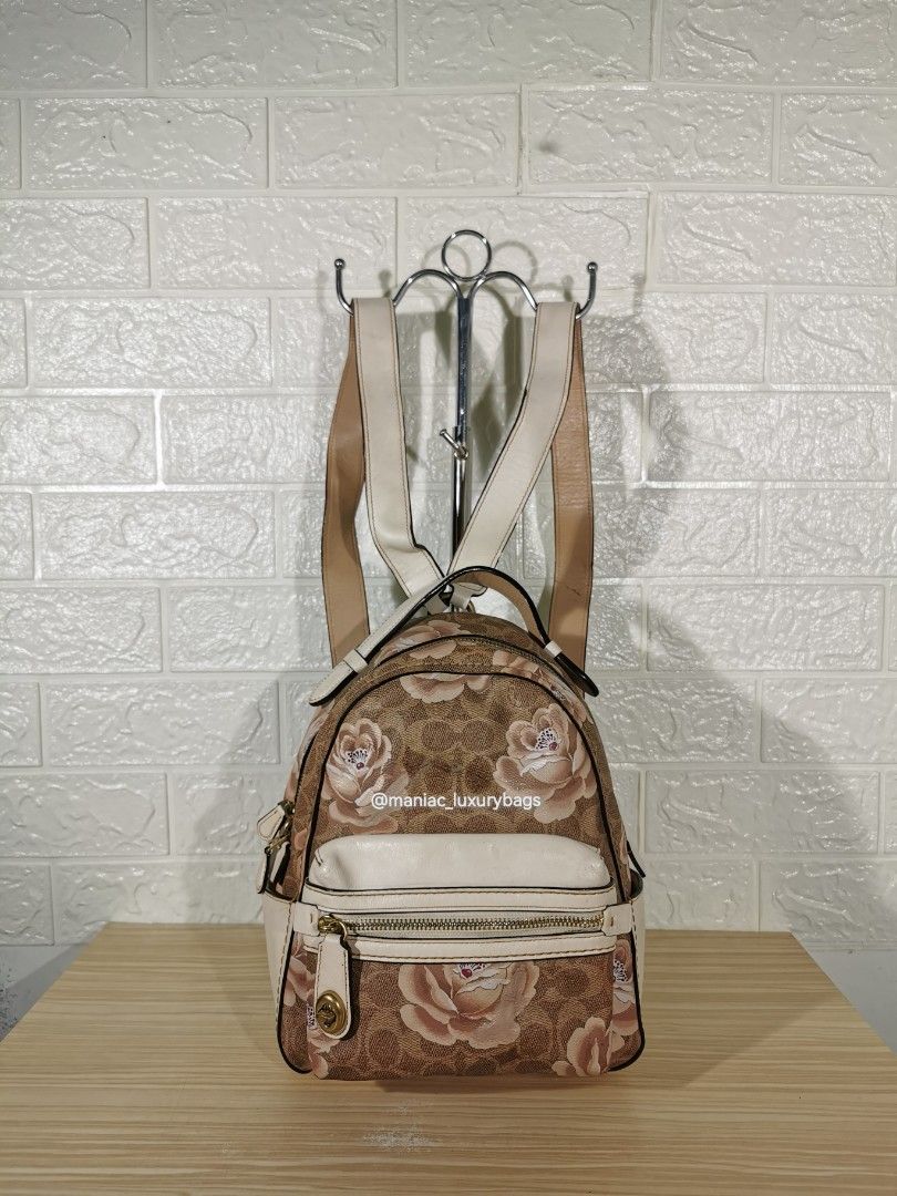 Preloved Backpack COACH *Campus Backpack 23 in Signature Rose Print, Fesyen  Wanita, Tas & Dompet di Carousell