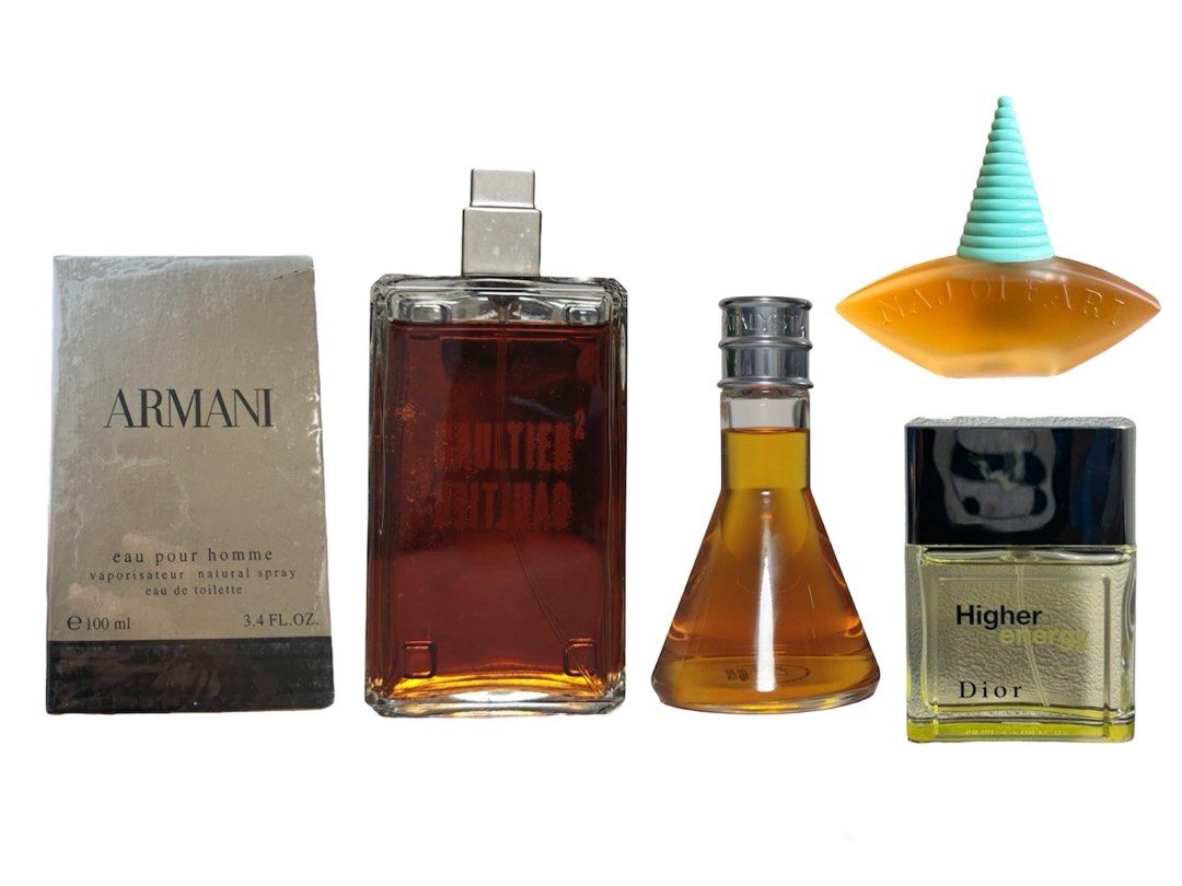 Pre Order Vintage Perfumes ARMANI Eau pour homme JEAN PAUL GAULTIER 2 HALSTON Catalyst For Men NAJ OLEARI DIOR Higher Energy Discontinued Vintage Perfume lau pre