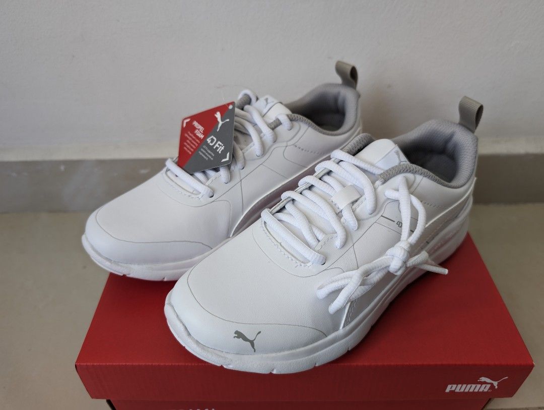 Puma white school shoes FLEX ESSENTIAL SL Jr UK 3 US 4