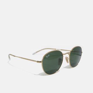 Rayban Round Sunglasses in Gold and Green