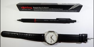 Rotring Watch and Rapid Pro Mechanical Pencil 0.5mm Preowned