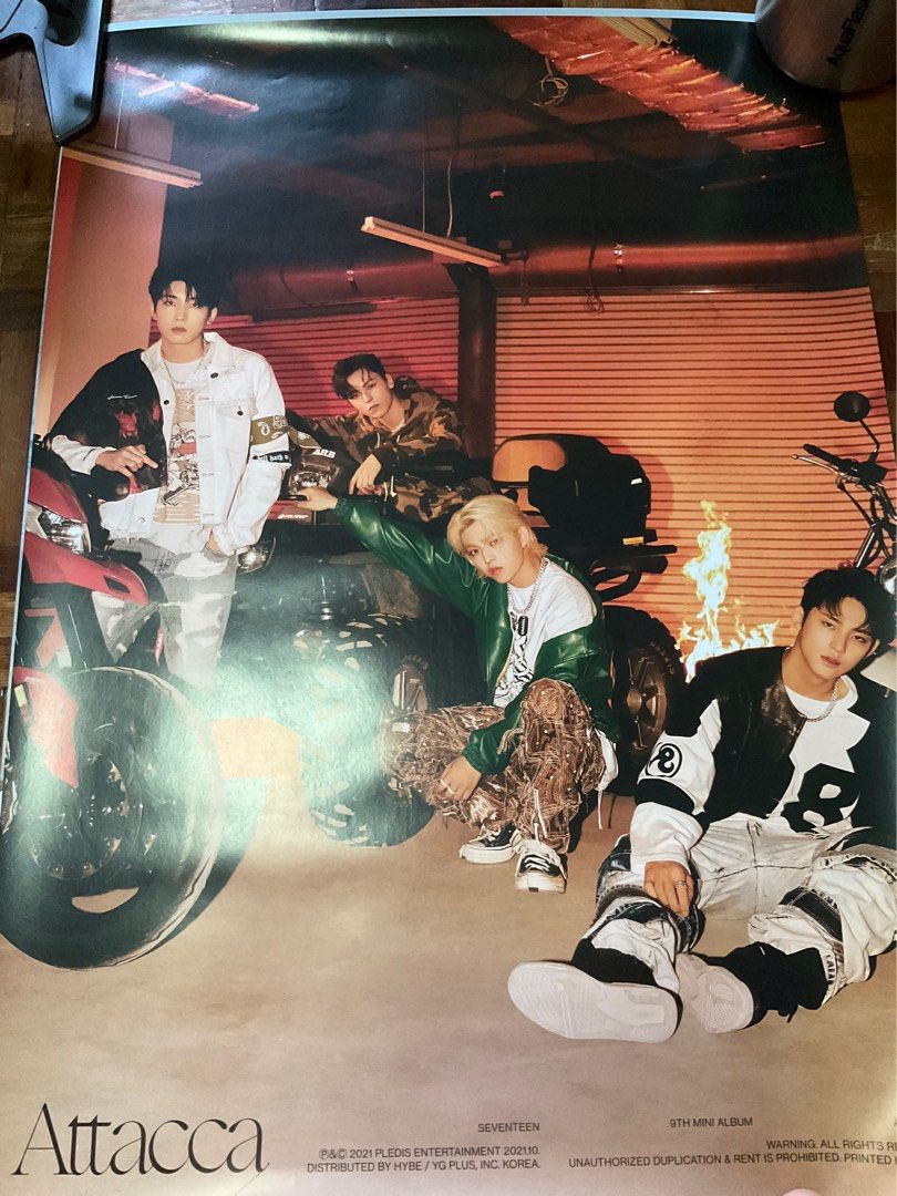 Seventeen Attacca Unit Posters (Category: K-Wave Merchandise) located in Mandaluyong City. Submitted by ryshe (Listing ID 1295792893, Image 2). Description: poster tube included.