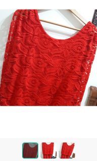 Sexy Red Lace Dress S-M