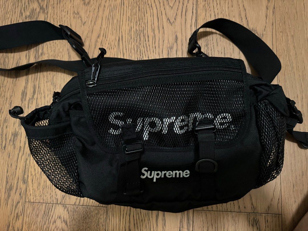 Supreme 20ss black waist bag shoulder bag 腰包, 男裝, 袋, 腰袋 