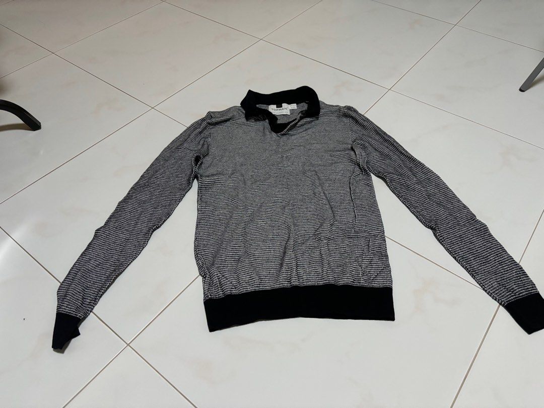Topman long sleeve polo on sale