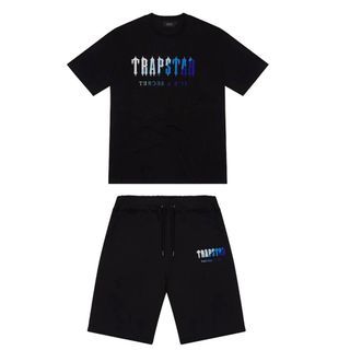 Trapstar Shirt + Short - Blue/White/Black