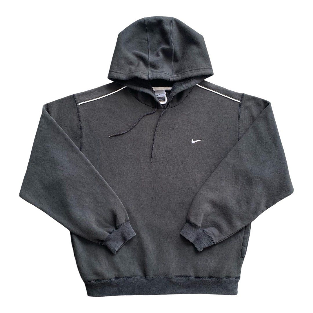 black nike mini swoosh hoodie