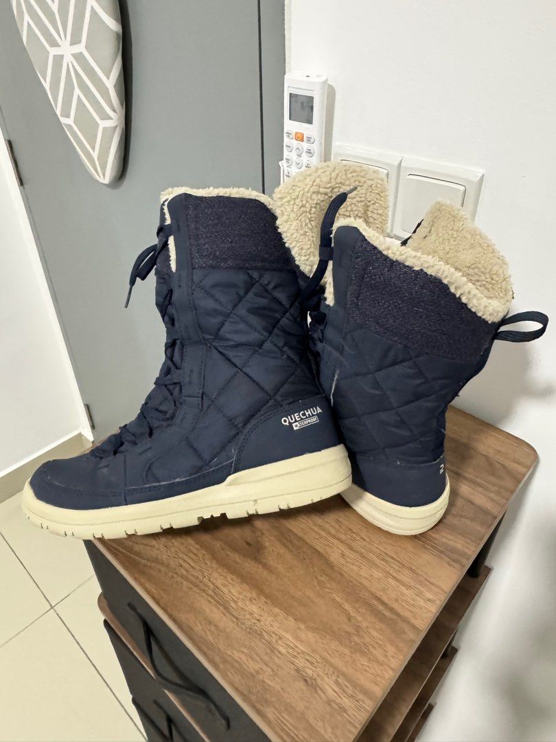 Women's warm waterproof snow boots - SH500 high - lace-up, Women's Fashion,  Footwear, Boots on Carousell