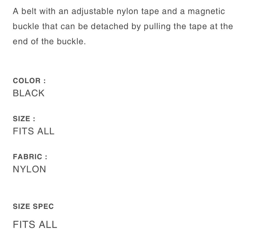 WTAPS SLING / BELT / NYLON. SIGN 24SS, 男裝, 手錶及配件