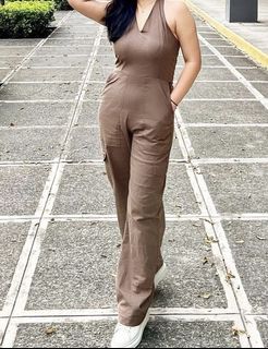 XS CHOCOLATE MIU THE LABEL ON THE GO JUMPSUIT