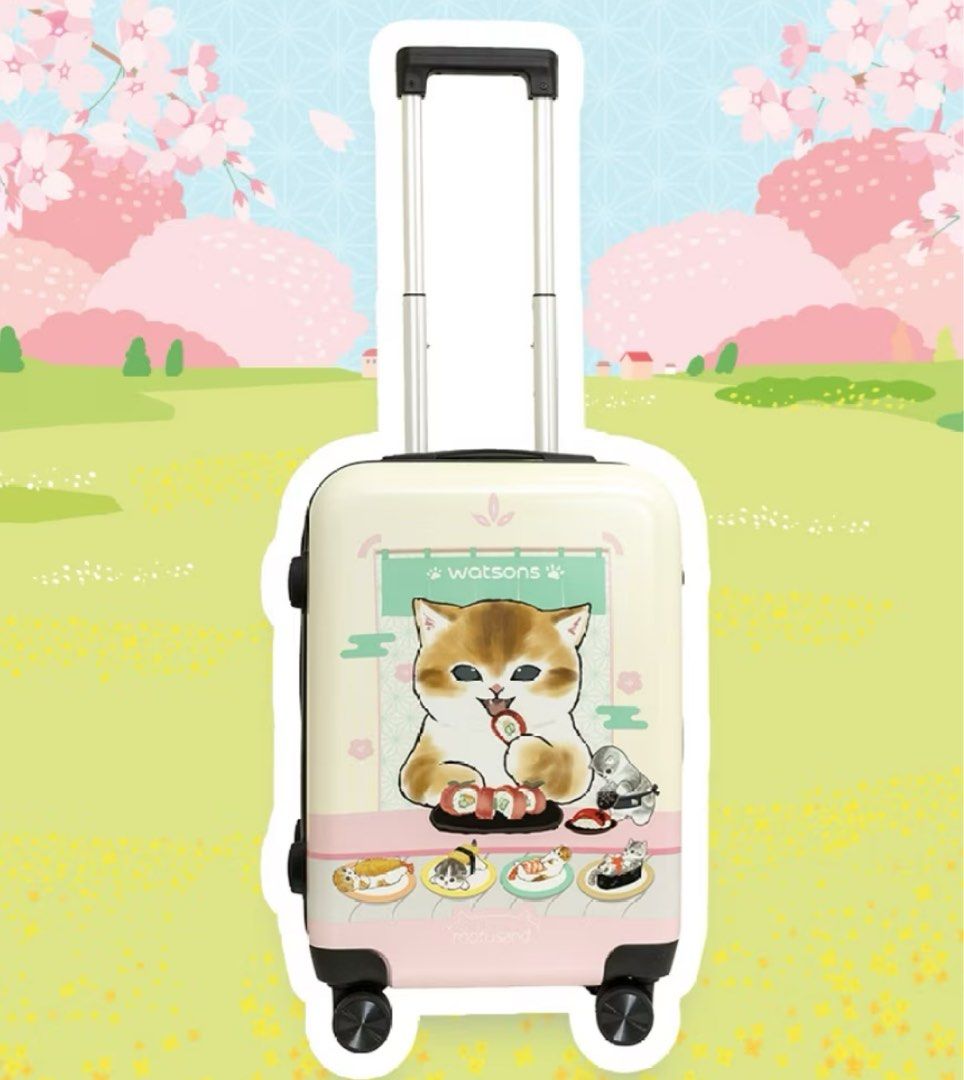 屈臣氏x mofusand鯊魚貓旅行箱行李箱20寸, 興趣及遊戲, 旅行, 旅遊