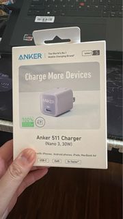 Anker Nano 3- 30W USB-C Wall Charger (Lilac)