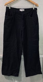 Armani Exchange Tencel Straight Loose Jeans (Black)