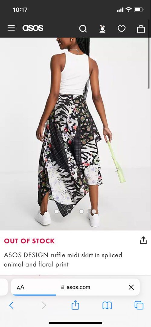 Asos ruffle midi skirt deals