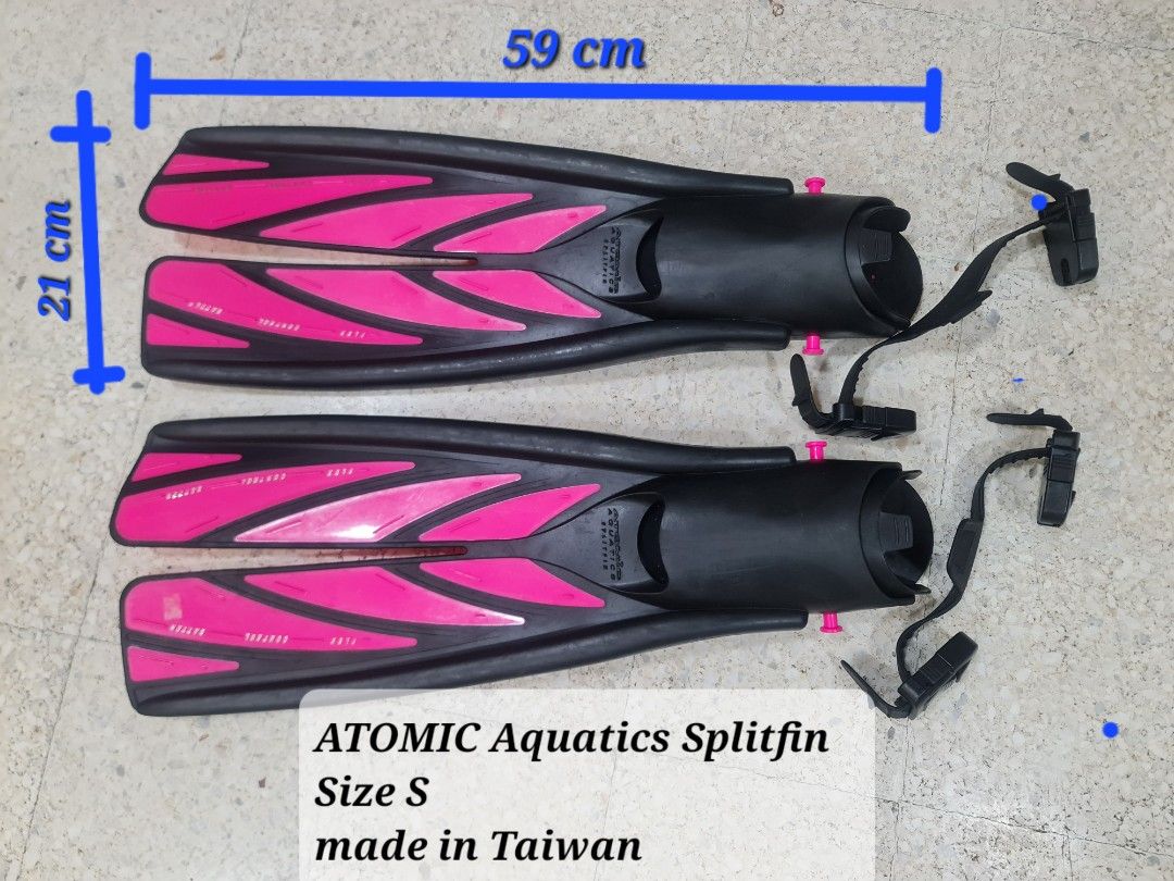 Atomic Aquatics Scuba Diving Splitfin_S size, pointer, mouth piece