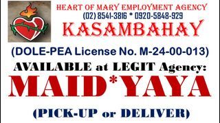 available and wanted kasambahay maid yaya oldsitter boy driver