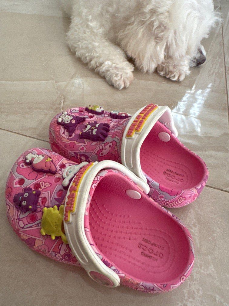 Hello Kitty Cute Dog Booties Baby Girl Shoes Crocs Pink Colour