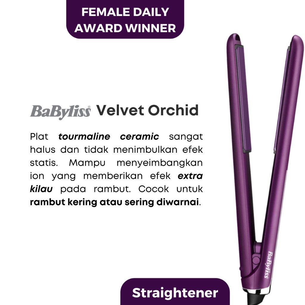 Babyliss 2513u velvet orchid straightener best sale