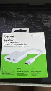 Belkin Rockstar 3.5 mm audio + USB-C charger Adapter