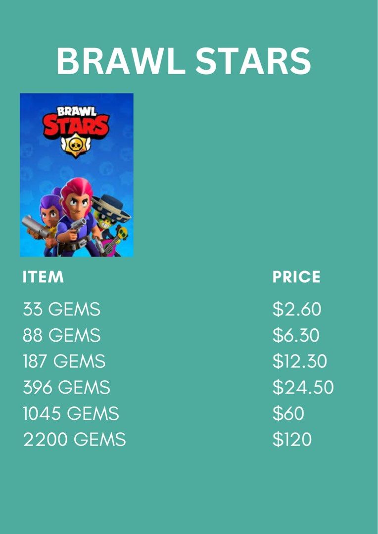 Brawl Stars Gems No Login ID Top Up, Video Gaming, Video Games