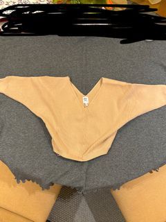 Brown Off Shoulder Long Sleeve Princess Polly (Good for cold weather)