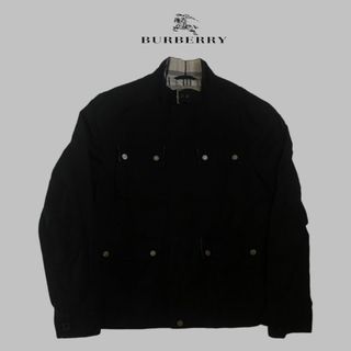 Burberry Black Work Wear Multiple Pocket Jacket (Authentic)