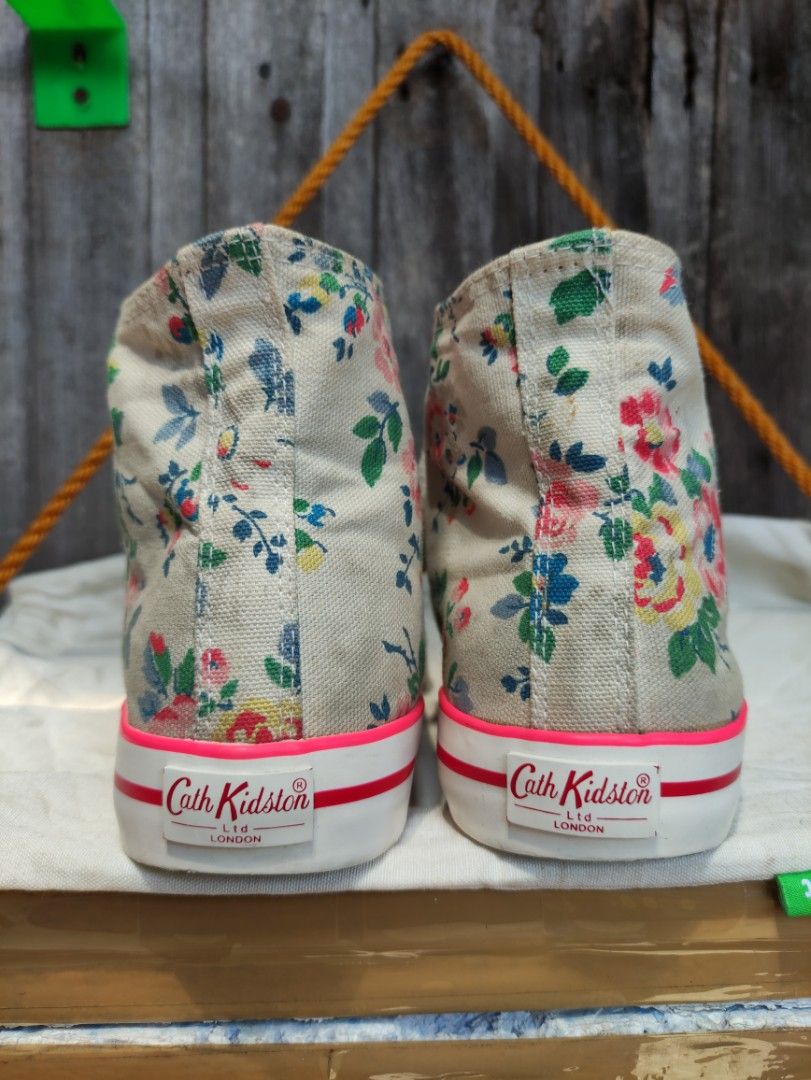 Cath Kidston High Top Floral Shoes Women s Fashion Footwear Sneakers on Carousell