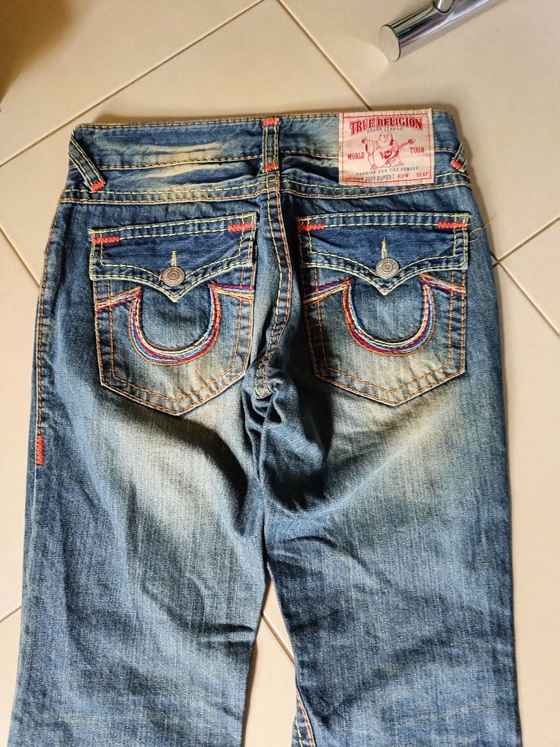 パンツ 00s TRUE RELIGION JOEY True Religion Men's Joey Super T Flap Twisted Seam 1/2