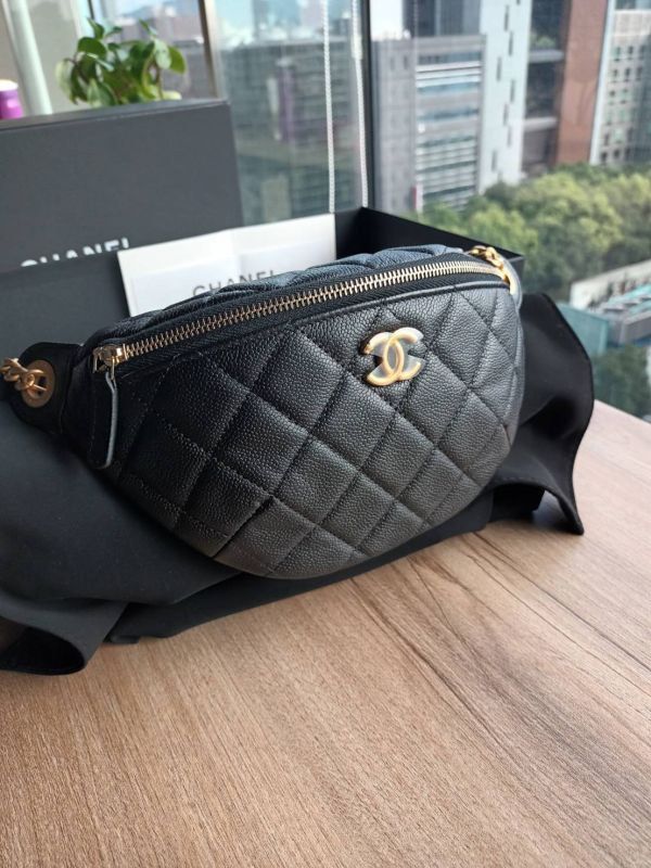Chanel 24p Waist bag Black Luxury Bags Wallets on Carousell