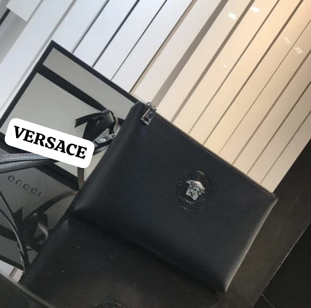 Clutch Bag Pria Wanita branded Handbag import elegant versace logo #178