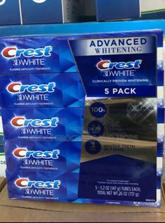 Crest 3D White Advance Whitening Toothpaste (5tubes x 147g each/pack)